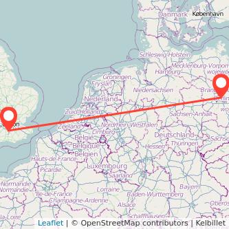 Berlin Redhill train map