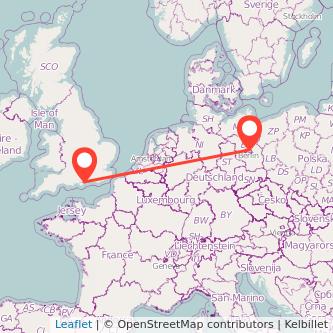 Berlin Portsmouth train map