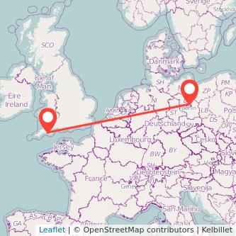 Berlin Plymouth train map