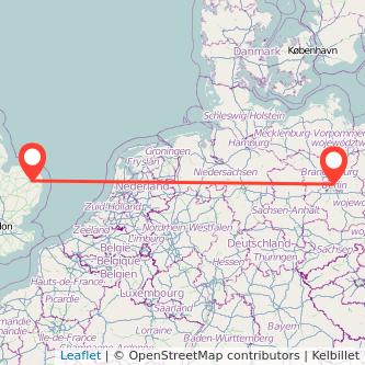 Berlin Norwich train map