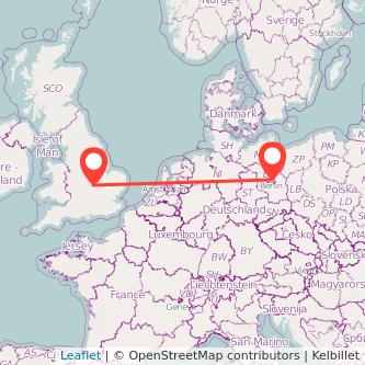 Berlin Northampton train map