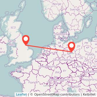 Berlin Hull train map