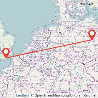 Berlin Hastings train map