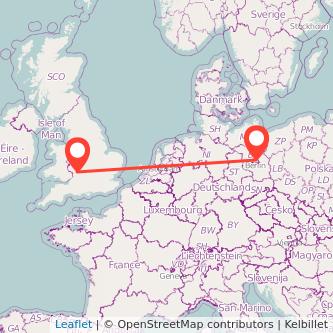 Berlin Gloucester train map