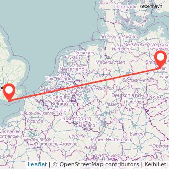 Berlin Eastbourne train map