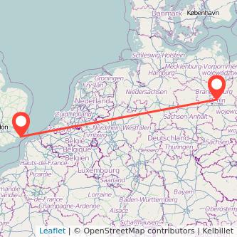 Berlin Dover train map