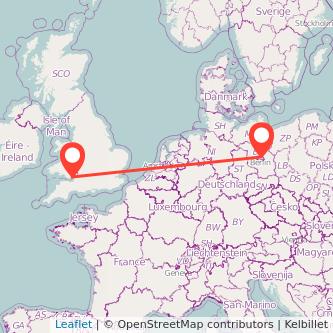 Berlin Cardiff bus map