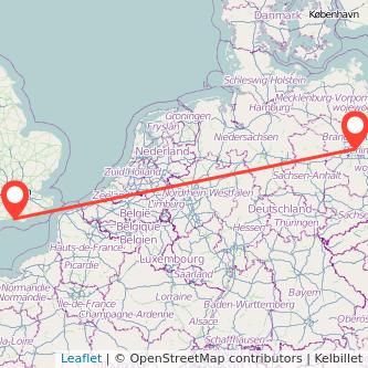 Berlin Brighton bus map