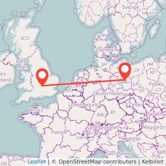 Berlin Bicester train map