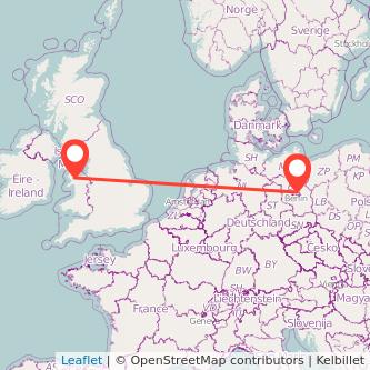 Berlin Bangor train map