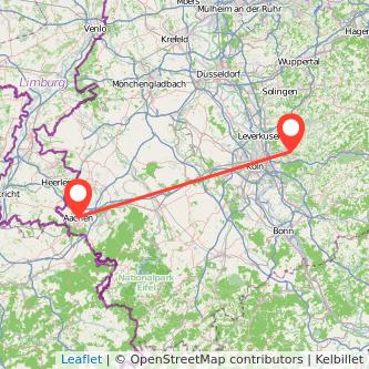 Bergisch Gladbach Aachen Mitfahrgelegenheit Karte