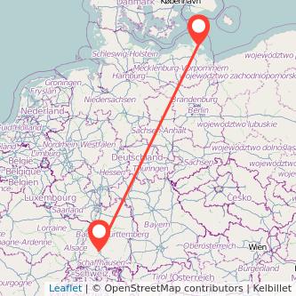 Bergen auf Rügen Villingen Bahn Karte