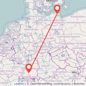 Bergen auf Rügen Rottweil Bahn Karte