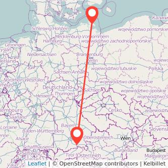 Bergen auf Rügen Rosenheim Bahn Karte