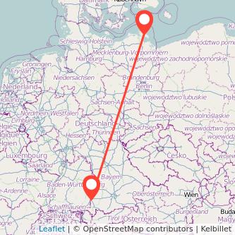 Bergen auf Rügen Memmingen Bahn Karte