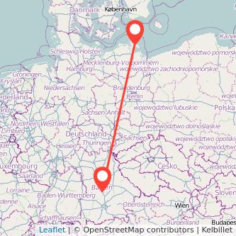 Bergen auf Rügen Ingolstadt Bahn Karte