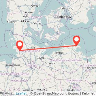 Bergen auf Rügen Heide Bahn Karte