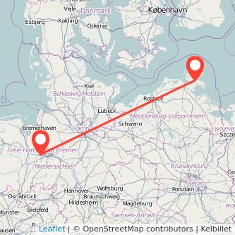 Bergen auf Rügen Delmenhorst Bahn Karte