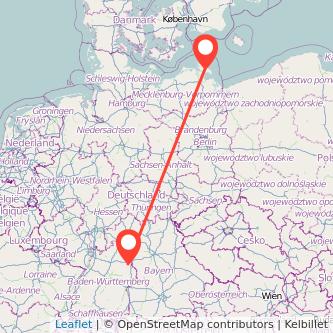 Bergen auf Rügen Crailsheim Bahn Karte