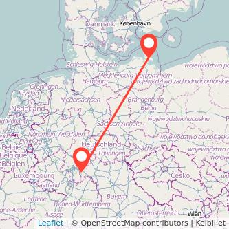 Bergen auf Rügen Aschaffenburg Bahn Karte