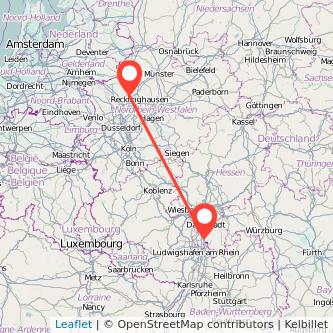 Bensheim Dorsten Mitfahrgelegenheit Karte