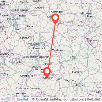 Bebra Reutlingen Bahn Karte