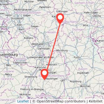 Bebra Horb am Neckar Bahn Karte