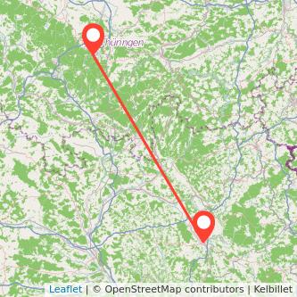 Bayreuth Ilmenau Mitfahrgelegenheit Karte