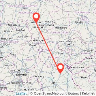 Bayreuth Hannover Mitfahrgelegenheit Karte