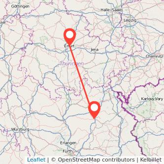 Bayreuth Erfurt Mitfahrgelegenheit Karte