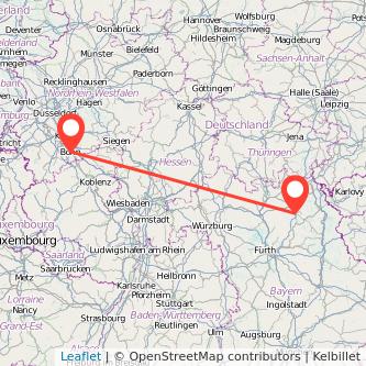 Bayreuth Bonn Mitfahrgelegenheit Karte