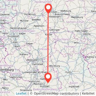 Barsinghausen Backnang Mitfahrgelegenheit Karte