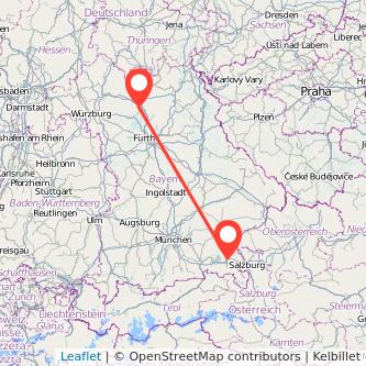 Bamberg Traunstein Mitfahrgelegenheit Karte