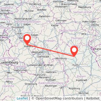 Bamberg Neuwied Mitfahrgelegenheit Karte