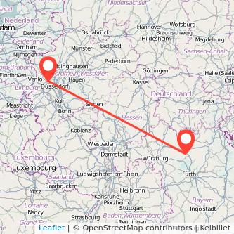 Bamberg Krefeld Mitfahrgelegenheit Karte