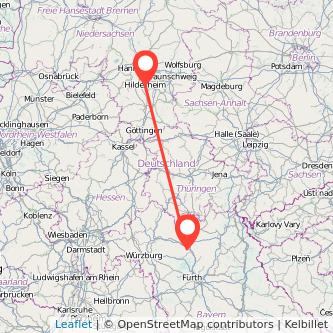 Bamberg Hildesheim Mitfahrgelegenheit Karte