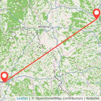 Bamberg Heilbronn Mitfahrgelegenheit Karte