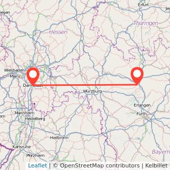 Bamberg Darmstadt Mitfahrgelegenheit Karte