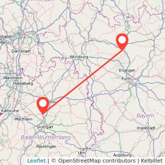 Bamberg Bietigheim-Bissingen Mitfahrgelegenheit Karte