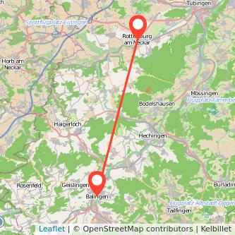 Balingen Rottenburg Mitfahrgelegenheit Karte
