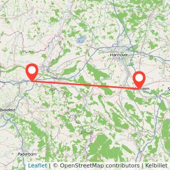 Bad Oeynhausen Hildesheim Mitfahrgelegenheit Karte