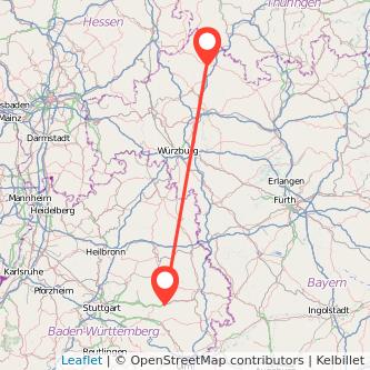 Bad Neustadt an der Saale Schwäbisch Gmünd Bahn Karte