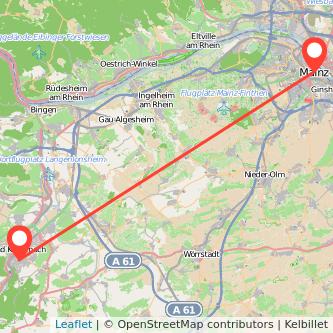 Bad Kreuznach Mainz Mitfahrgelegenheit Karte