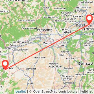Bad Kreuznach Frankfurt am Main Mitfahrgelegenheit Karte
