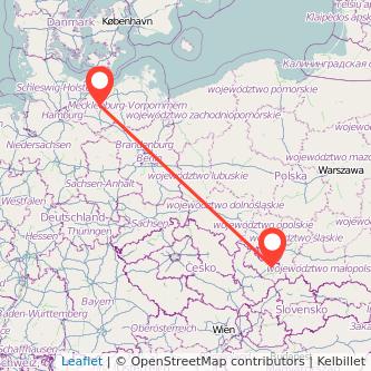 Bad Kleinen Ostrava Bahn Karte