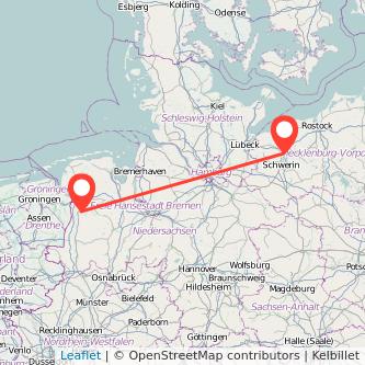 Bad Kleinen Papenburg Bahn Karte