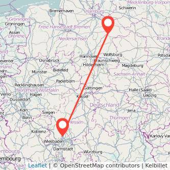 Bad Homburg vor der Höhe Uelzen Mitfahrgelegenheit Karte