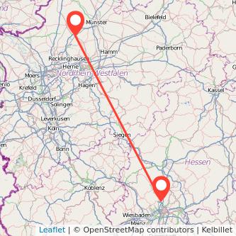 Bad Homburg vor der Höhe Dülmen Mitfahrgelegenheit Karte