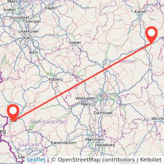 Bad Hersfeld Trier Bahn Karte