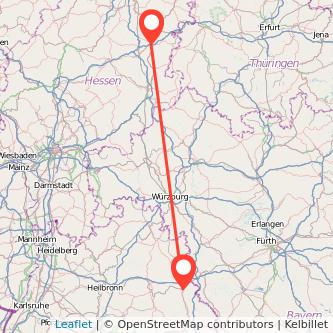 Bad Hersfeld Crailsheim Bahn Karte